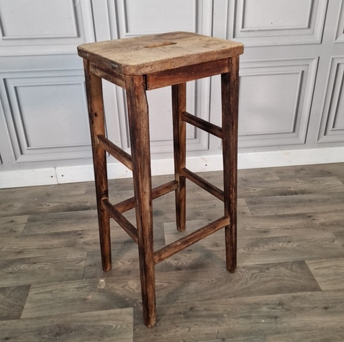 Vintage industrie holz hocker - vintage,