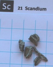 Scandium metal pieces 1 gram 99,9% pure element 21 sample