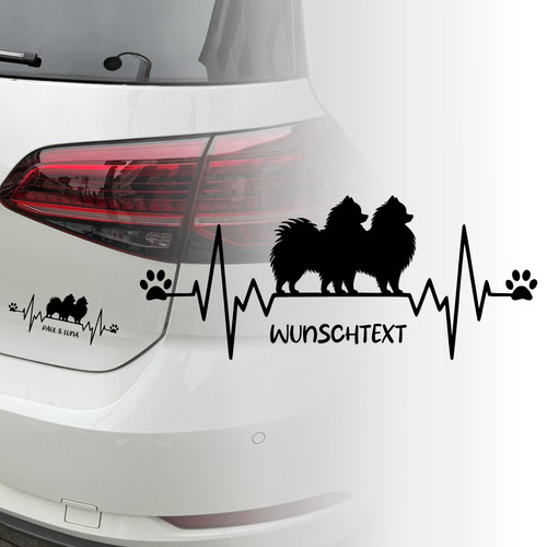 Auto aufkleber zwergspitz - auto,
