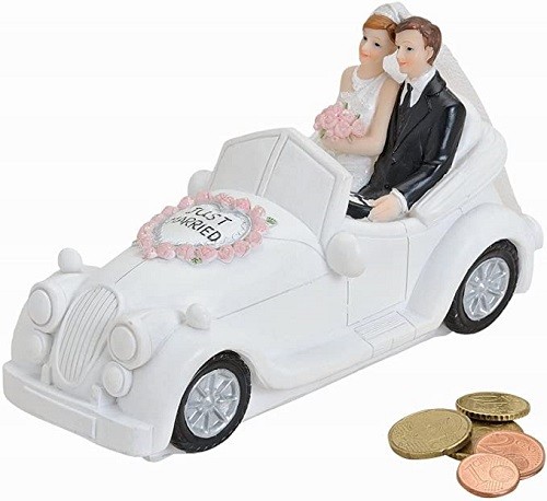 Spardose hochzeitsauto schwein - spardose,
