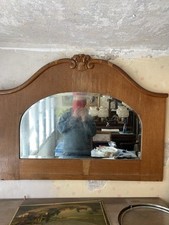 Antiker Spiegel mit Schleife & Facettenschliff  113 cm