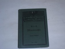 Krieg, O.: Mietrecht und Wohnungsmangelgesetzgebung im Reiche, in Preußen und i