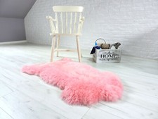 Echtes Lammfell Teppich Pink
