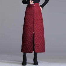 Damen Gepolstert Rock Gesteppt