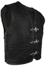 Herren Lederweste Bikerweste