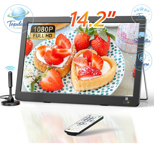 Tragbarer fernseher zoll - tragbarer, 14,2