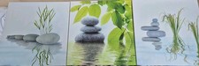 3x Eurographics Steine Leinwand Bilder Deko Design