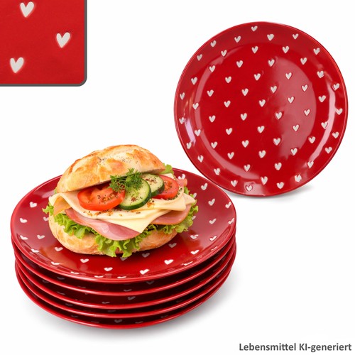 6er set love kuchenteller - 6er,