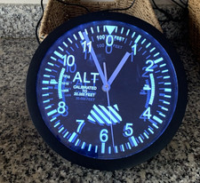 Höhenmesser Neon LED Wanduhr