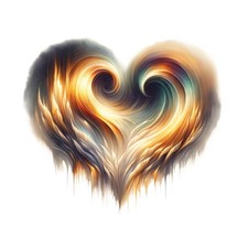 Aquarell Aurora Herz 9x9 cm