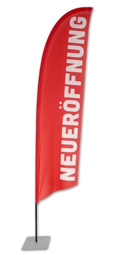 Neueröffnung beachflag gerade - beachflag,