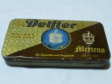 alte Blechdose Delfter Tabak von  W. Mertens Tabakmanufaktur Kleve Lübbecke, rar