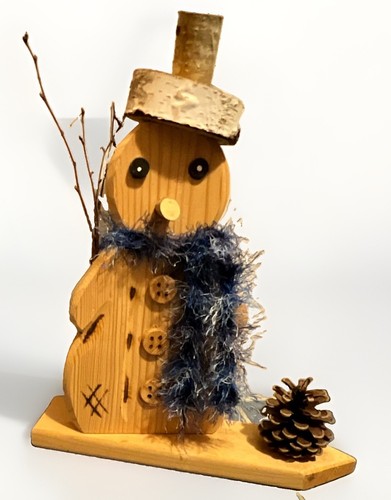 Deko schneemann aus holz - deko,
