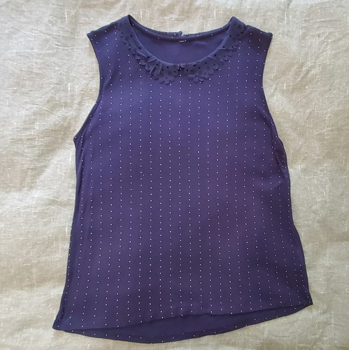 Blusen top blau - mit, weißen