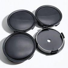 4X 75mm Schwarz Nabendeckel