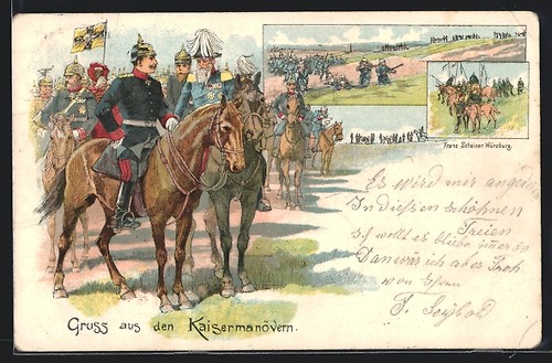 Lithographie kaisermanöver - lithographie,