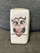 Portemonnaie Geldbörse Eule Beige/Braun