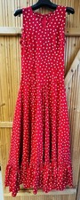 Flamenco Kleid Rot Weiß Punkte Leicht Und Weit