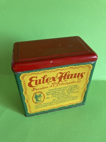 Blechdose alt antik eulex - blechdose,