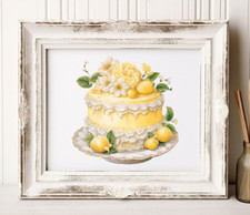 Lemon Cake Wall Art Print