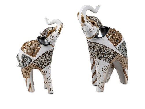 Deko figur elefant sort h - figur,