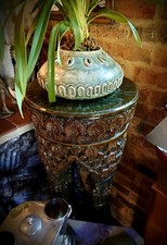 Großes CLÉMENT MASSIER 'ALHAMBRA' 4 Säulen HISPANO-MORESQUE Jardinere - Vallauris