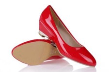 Damen Lackleder Spitze Zehe