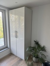 Ikea PAX / FARDAL Kleiderschrank Weiß/Hochglanz, 100x60x236 cm Gebraucht