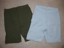 Radlerhosen 2 Stk Kinder Gr. 116/122 hellblau/olive NEU KIK