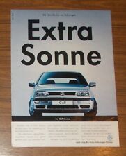Seltene Werbung Volkswagen VW GOLF AVENUE - Extra Sonne 1994