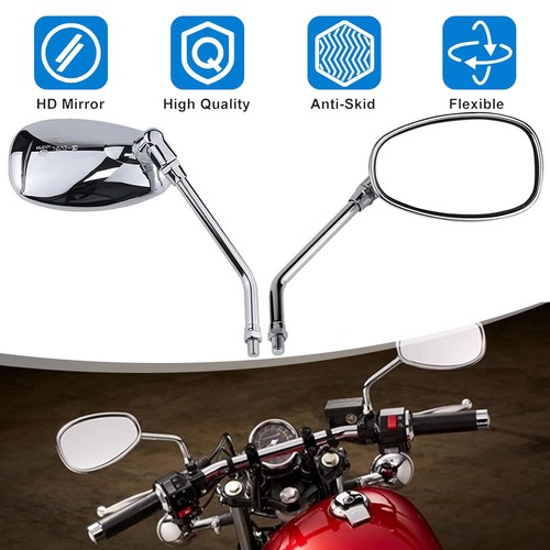 Motorrad spiegel chrom - motorrad, oval