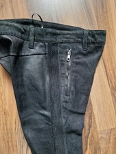 NEU BLK DNM butterweiche Echtleder-Stretch-Hose Leggings Jeans 34 schwarz Lamm