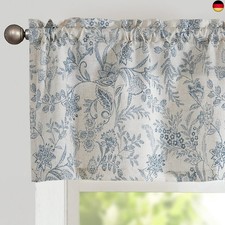 TOPICK Scheibengardine Leinen