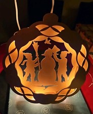 Fensterbild Holz Beleuchtet Schneemann Erzgebirge Laubsägearbeit OVP 