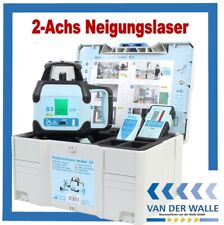 Hedue®  2-Achs Neigungslaser Rotationslaser S3 Baulaser mit Empfänger + Koffer