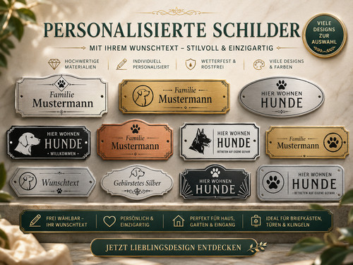 Türschild mit hund - türschild,