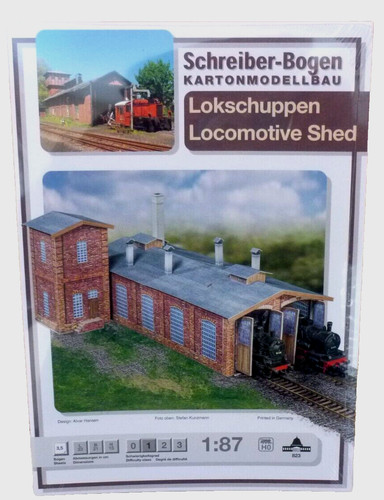 Kartonmodell lokschuppen - kartonmodell,