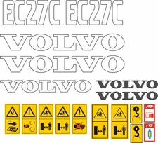 VOLVO EC27C 27 C Bagger Minibagger Aufkleber Set Decals