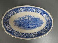 Flache Schale 30 x 20 cm Platte Villeroy & Boch Burgendland Blau Alte Marke