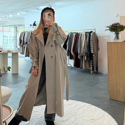 Langer jeans trenchcoat - jeans, joli