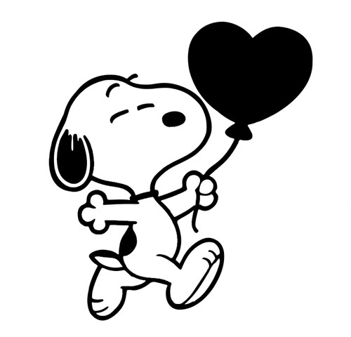 Snoopy love peanuts aufkleber - peanuts,