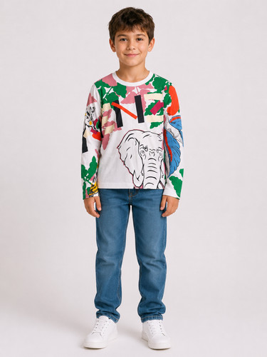 Kenzo pullover 128 weiß - pullover, gr.128