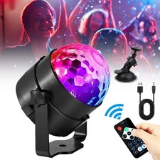 360°Drehbares RGB LED Party Lampe, Partylicht,Discokugel mit Fernbedienung & USB