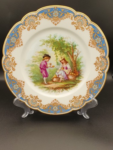 Sevres teller jugendstil - sevres,