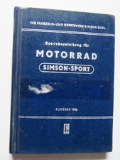 Betriebsanleitung.  Handbuch Motorrad Sport AWO   Typ  425 S Ausgabe von 1956