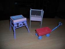 Barbie Kinderzimmer mit Babybett m. Musik von Happy Family 