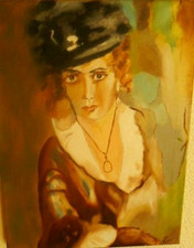 Damen portrait selbst gemalt - damen, portrait,