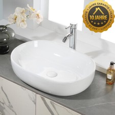 Oval Aufsatzwaschbecken Weiß