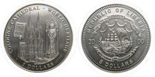 Republic of Liberia - 5 Dollars 2000 - Kölner Dom Cu/Ni 27.29g, ø 40mm UC# 155