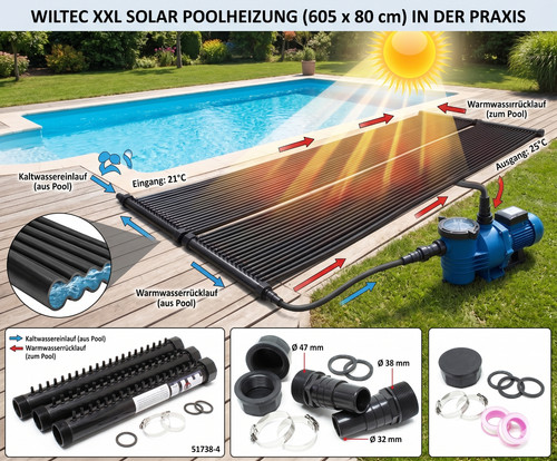 Wiltec xxl solar poolheizung - wiltec,